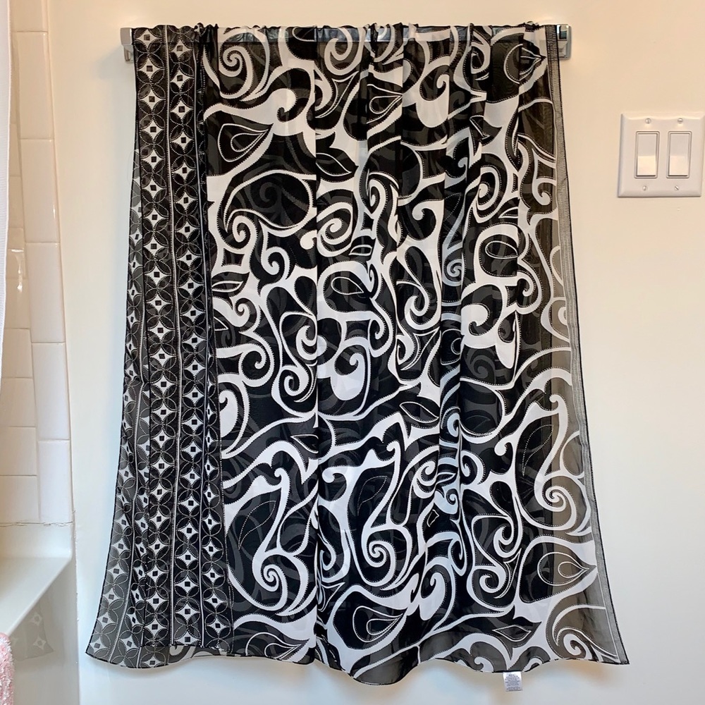 Black & White Sarong Bathingsuit Cover Up